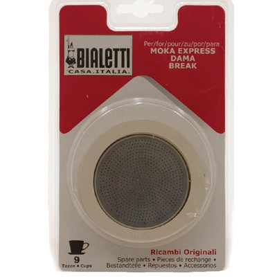 Image of Bialetti Filterplaatje + Rubber Ring 9 kopjes