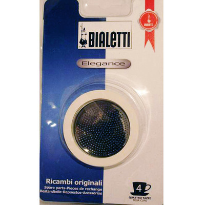 Image of Bialetti RVS Filterplaatje + Rubber Ring 4 kopje