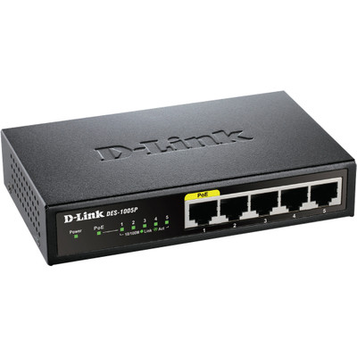 Image of D-Link 5-Port Fast Ethernet PoE Desktop Switch