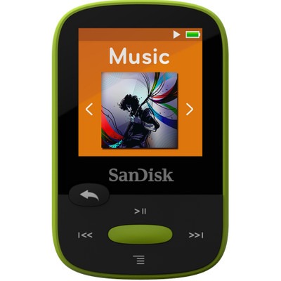 Image of MP3-speler SanDisk Sansa Clip Sport 8 GB Groen Bevestigingsclip, FM-radio