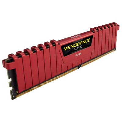 Image of Corsair 1x4GB, DDR4, 2400MHz, CL14, Vengeance LPX (rood)
