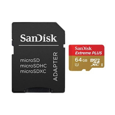 Image of Sandisk Micro SDXC 64GB Class 10 Extreme Plus + SD adapt