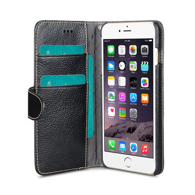 Image of Melkco Leather Wallet Apple iPhone 6 Plus/6s Plus Zwart