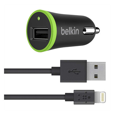 Image of Belkin Car Charger USB 2,4 A black + 1,2m Lightning Cable