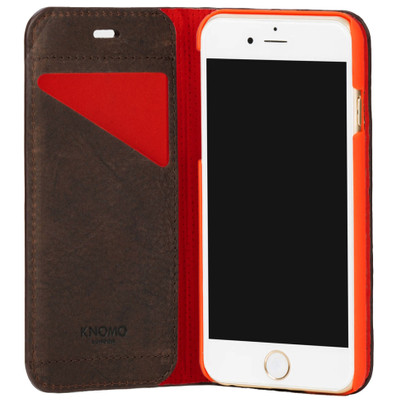 Image of Knomo Leather Premium Folio Apple iPhone 6/6s Bruin