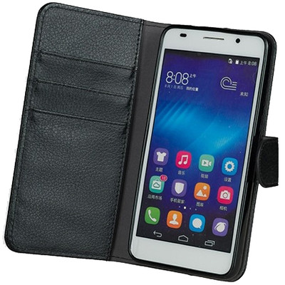 Image of Gecko Covers Honor 6 Wallet Cover Zwart