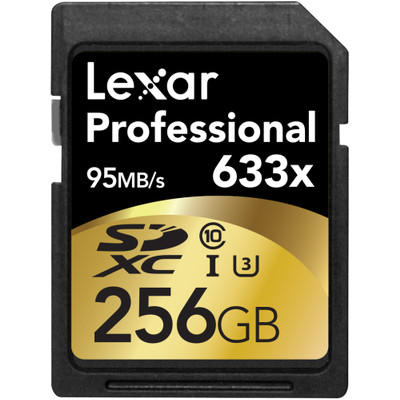 Image of Lexar 256GB SDXC Pro 633x UHS1 U3