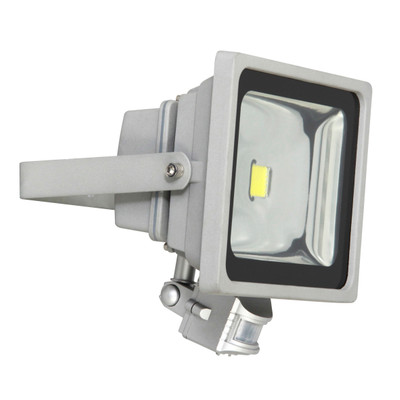 Image of LED-buitenschijnwerper met bewegingsmelder 30 W Daglicht-wit XQ lite XQ-Lite XQ1224 Grijs