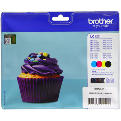 Image of Brother Ink Cartridge Lc-123Valbp Value Blister