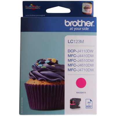 Image of Brother Ink Cartridge Lc-123M Magenta 600 Pages