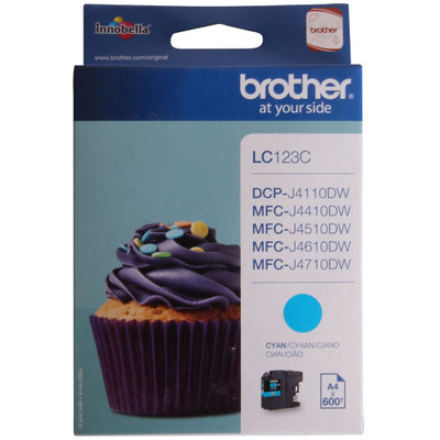 Image of Brother Ink Cartridge Lc-123C Cyan 600 Pages