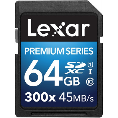 Image of Lexar 64GB SDHC Premium 300x UHS1
