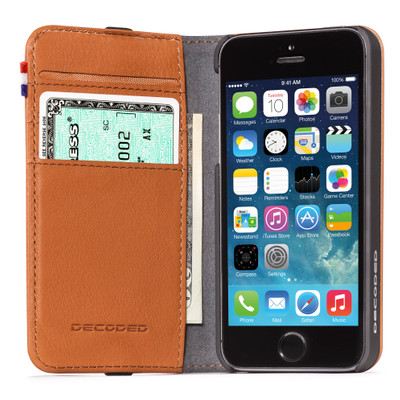 Image of Decoded Leather Wallet Apple iPhone 5/5S/SE Brown