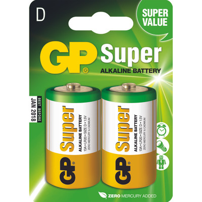 Image of GP Batteries - Super Alkaline D 1.5 V (03013AC2)