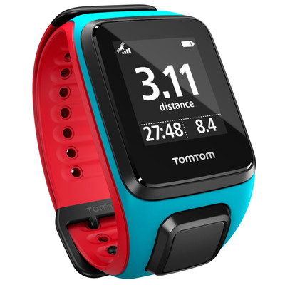 Image of TomTom Runner 2 Cardio + Music Scuba Blue/Red - L