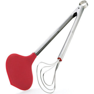 Image of Cuisipro Serveertang Vis Silicone Rood 33 CM