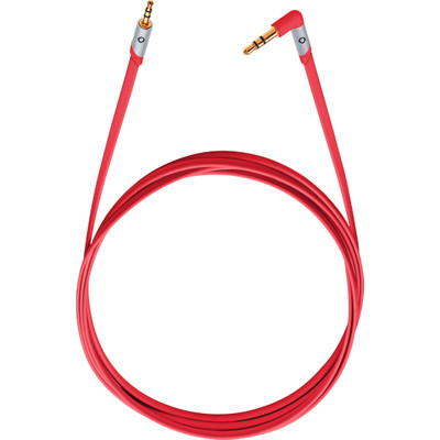 Image of Oehlbach 35002, headphone cable 2,5/3,5 jack 90 1,5m, rood