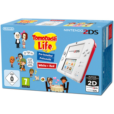 Image of Nintendo 2DS (White Red) + Tomodachi Life