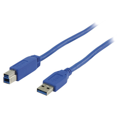 Image of USB 3.0 USB A male - USB B male kabel 1,00 m blauw - Valueline