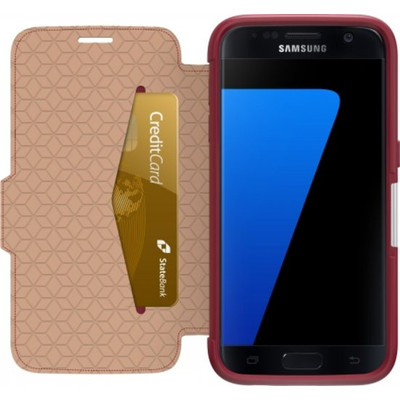 Image of Otterbox Flip Cover Strada 2.0 voor Galaxy S7, Leder (rood)