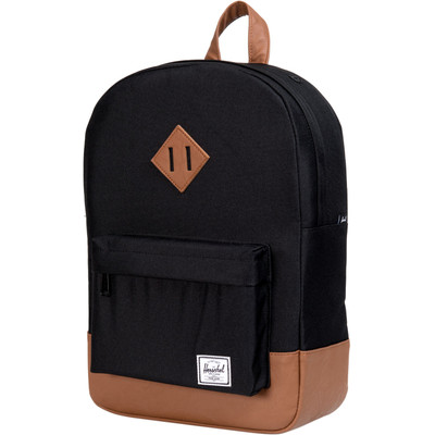 Image of Herschel Heritage Youth Black/Tan Synthetic Leather