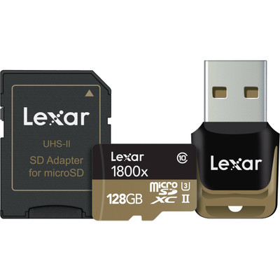 Image of Lexar microSDXC Professional 128GB 1800x UHS-II