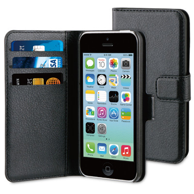 Image of BeHello Wallet Case Apple iPhone 5C Zwart