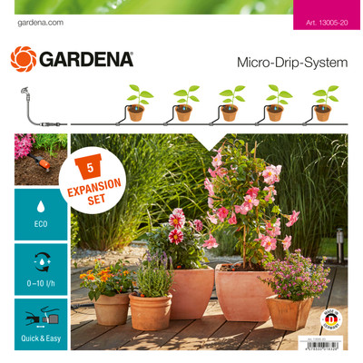 Image of Gardena Micro Drip Uitbreidingsset Terras/Balkon