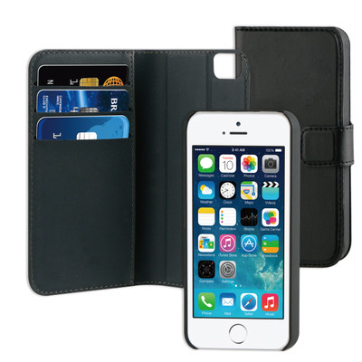 Image of BeHello 2-in-1 Wallet Case Apple iPhone 5/5S/SE Zwart