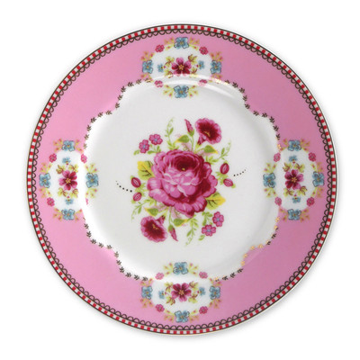 Image of Pip Studio Floral Roze Gebaksbord 17 cm