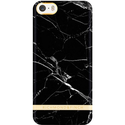 Image of Richmond & Finch Marble Glossy Apple iPhone 5/5S/SE Zwart