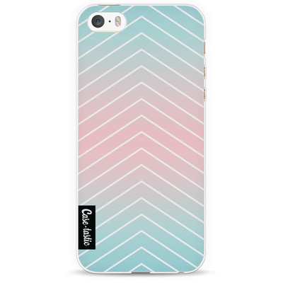Image of Casetastic Softcover Apple iPhone 5/5S/SE Mint Stripes