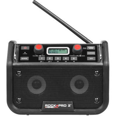 Image of FM Bouwradio PerfectPro Rockpro 2 AUX, SD, FM, USB Spatwaterbestendig, Stofdicht, Stofvast, Herlaadbaar Zwart