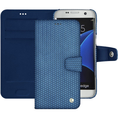 Image of Noreve Tradition B Woven Leather Case Samsung Galaxy S7 Blauw