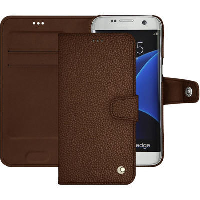 Image of Noreve Tradition B Grain Leather Case Samsung Galaxy S7 Edge Bruin