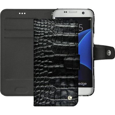 Image of Noreve Tradition B Crocodile Leather Case Samsung Galaxy S7 Edge Zwart