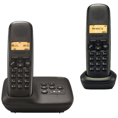 Image of Gigaset A150A Duo - black - answering machine - 2 pieces