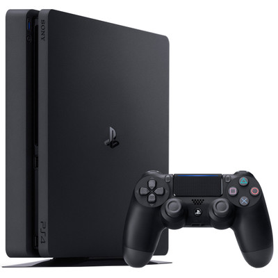 Image of Playstation 4 Slim (Black) 500GB (+ Extra Dual Shock Controller)