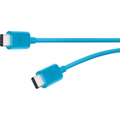 Image of Belkin USB 2.0 Aansluitkabel [1x USB-C stekker - 1x USB-C stekker] 1.80 m Blauw