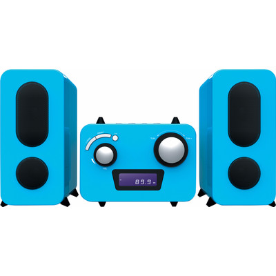 Image of Bigben Interactive Microset met radio en CD speler +500 stickers - blauw