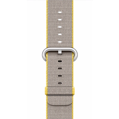 Image of Apple Watch 38mm Polsband Nylon Geel/Lichtgrijs