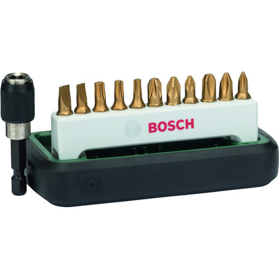 Image of Bitset 12-delig Bosch 2608255991 Plat, Kruiskop Phillips, Kruiskop Pozidriv, Torx