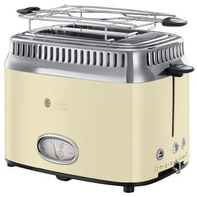 Image of Russell Hobbs Retro Vintage Creme Broodrooster