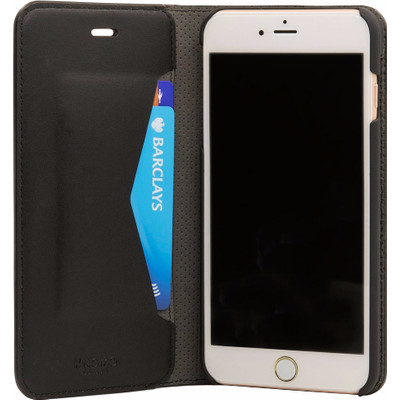 Image of Knomo Leather Book Case Apple iPhone 7 Plus Zwart