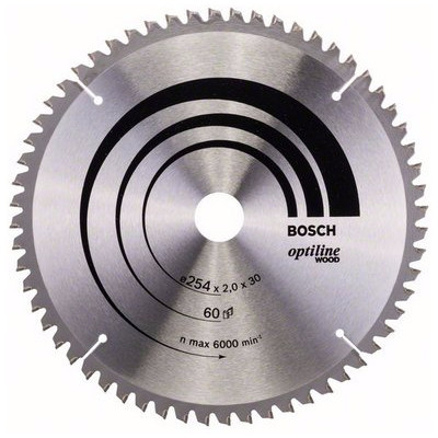 Image of Bosch Cirkelzaagblad Optiline Wood 254x30x2mm 60T