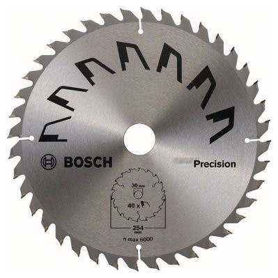 Image of Bosch Cirkelzaagblad Precision 254x30x2mm T40