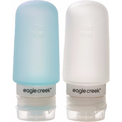 Image of Eagle Creek Silicone Bottles 2 OZ Clear/Aqua