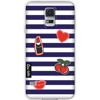 Image of Casetastic Softcover Samsung Galaxy S5 Navy Patches