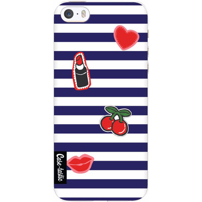 Image of Casetastic Softcover Apple iPhone 5/5S/SE Navy Patches