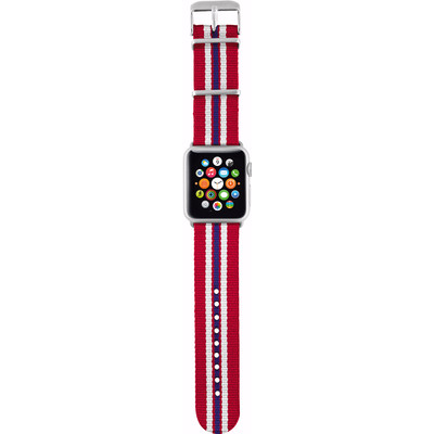 Image of Trust Apple Watch 38mm Polsband Nylon Red Striped